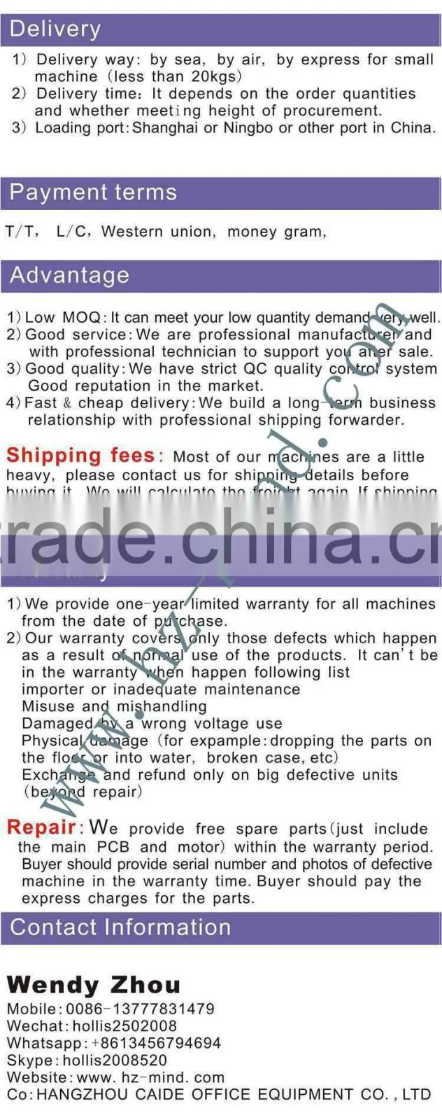 (WD-3088B)Office Binding Machine Comb Binding Machine