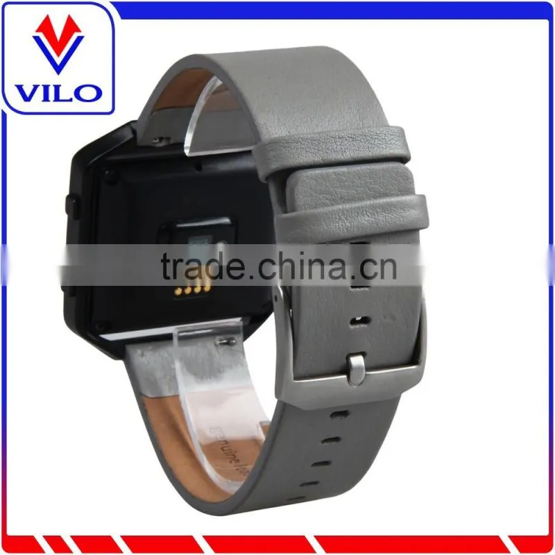 Hot Sale Genuine Leather Watch Strap Wrist Band + Metal Frame For Fitbit Blaze Smart Watch