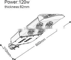 2015 IP65 waterproof led street light housing