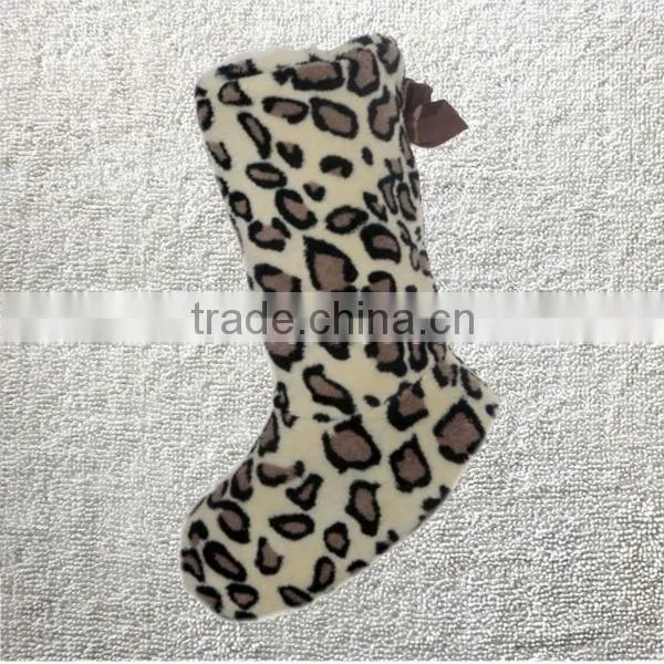 Ladies Animal Print Indoor Slipper Boots Animal Printing Winter Boots
