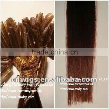 TOP remy HOT selling 1# cheap nail tips hair extension