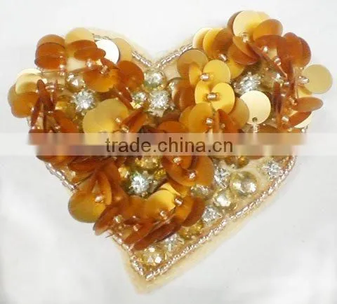 sequins fabric costume brooch