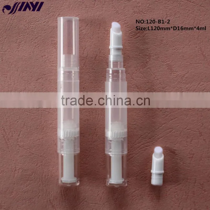 4ml transparent empty cosmetic pen for teeth whitening,lip gloss tube