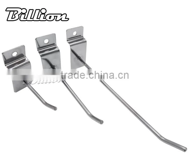 Supermarket Slatwall pegboard display hooks with price tag