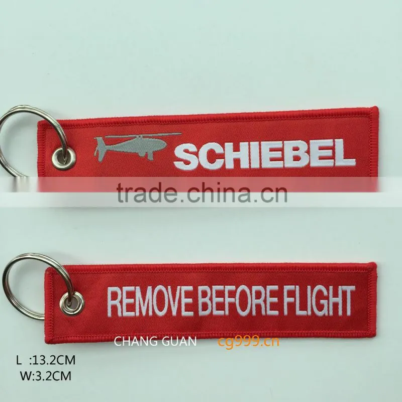 The fashion woven label key chain factory