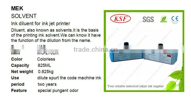 High quality domino white solvent ink for domino machine for digital printing