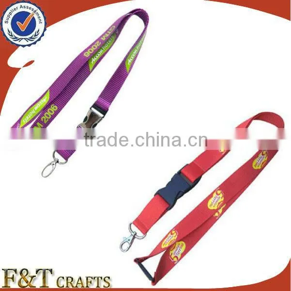 funny printed customize logo promotional lanyard with metal clip