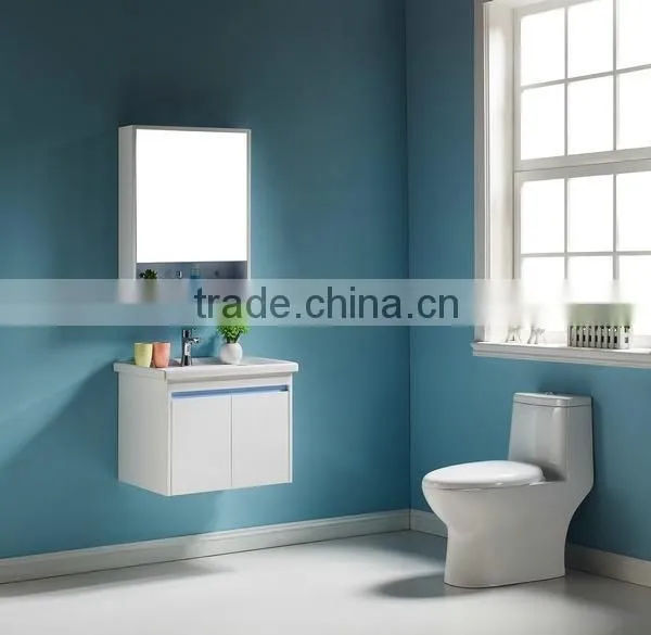 2016 Wall Hung Wash Basin White Oak wood Bathroom cabinet No.W006