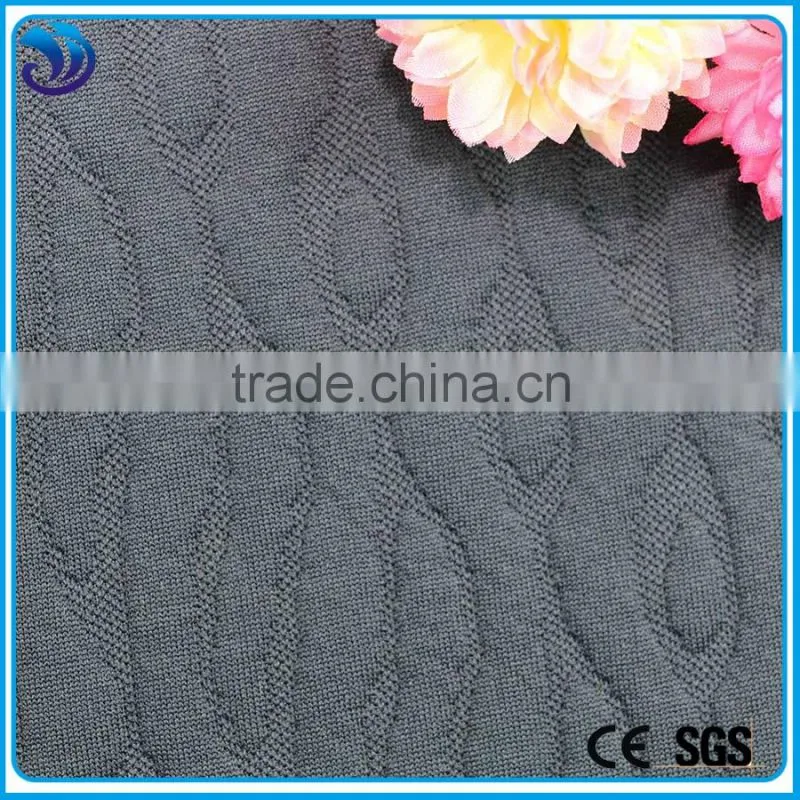 polyester spandex knit jacquard fabric beatutiful design for jacket