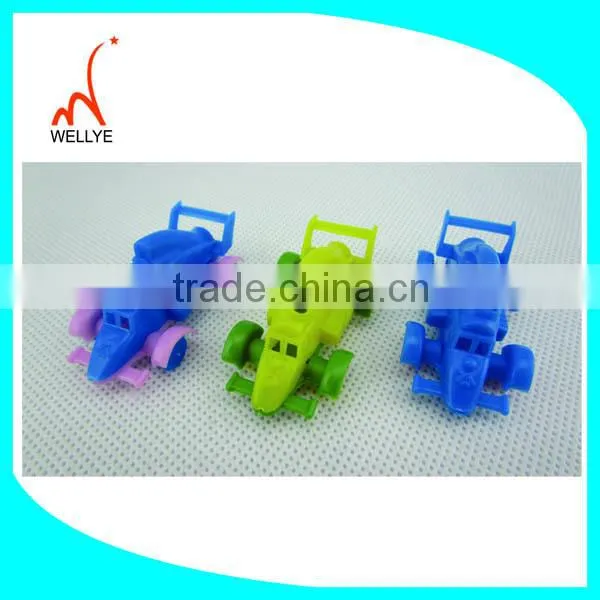 Promotional mini toy for capsule,cheap small plastic toy racer,small toys for boys