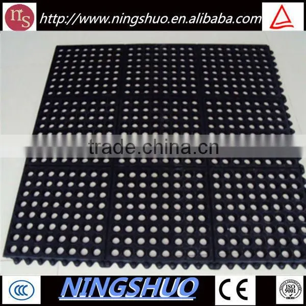 China supplier of anti slip workshop interlocking rubber matting