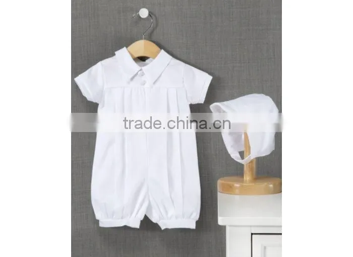 New Arrival Customed Newborn Baby Pure White With Hat Romper