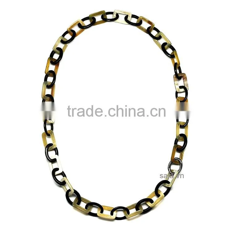 Buffalo horn white, buffalo horn jewelry, buffalo horn necklace SHN-299