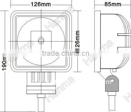 30w 4wd high power led work light