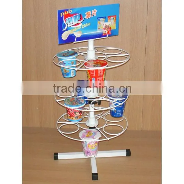 new designed metal wire revolving counter rack from china manufacturer