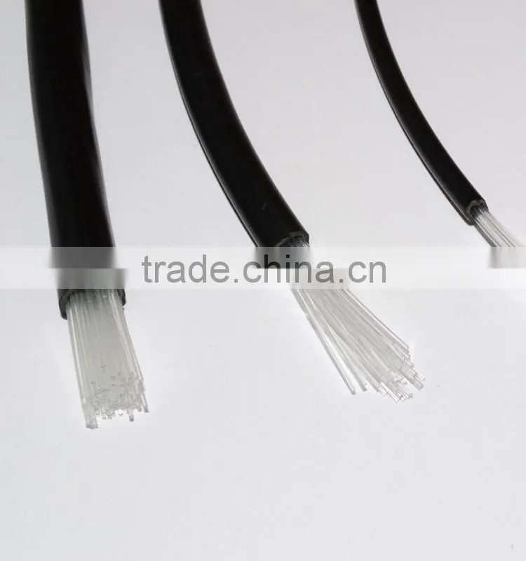chinese manufacturer 25cores , 50cores 0.75mm multi strands end glow fiber optic cable for lighting