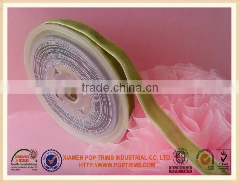 Cheap Nylon double face velvet ribbon