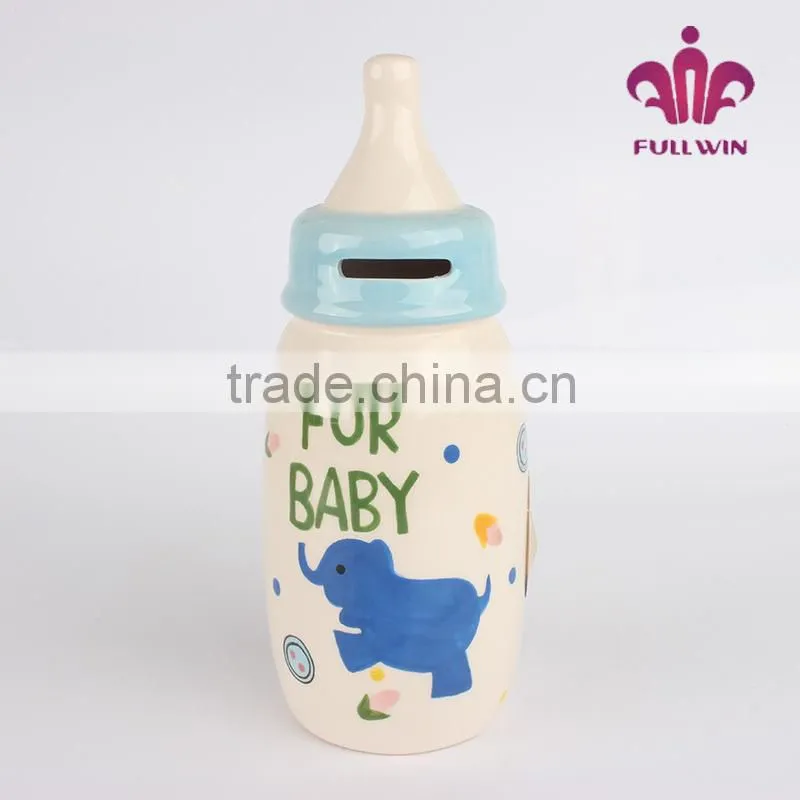 feeding-bottle piggy bank to paper money coin slot safe box coin slot safe box