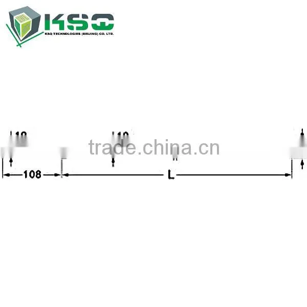 H19 Integral drill steel rod, Hex19mm x 108mm, 400-800mm length