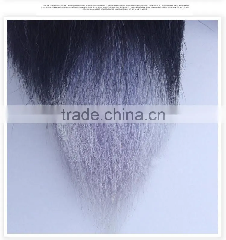 Natural Silver Fox Tail Fur Keychain / Fox Fur Tail keychain / Dye Colorful Fox Tail Keychain