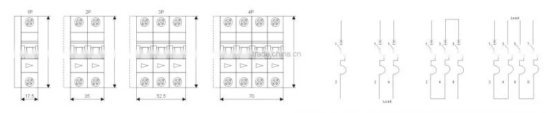 SL7-N Series non polarity dc circuit breaker for pv solar system 2P DC550V 16A