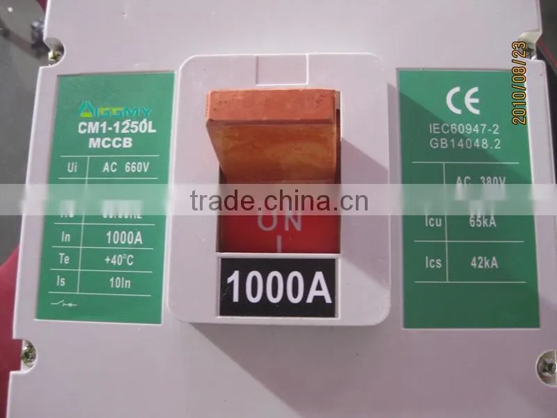 AC electricity type MCCB CM1series moulded case circuit breaker 165L 250A 400V/690V