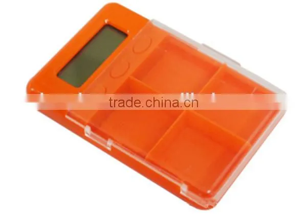 4 Large Compartments Alarm digital Pill box Timer Countdown Timer