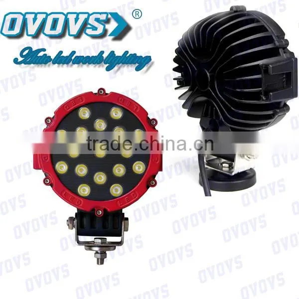 7inch 51w Red Round LED Work Light Spot Offroad fog Driving 4WD Boat UTE ATV SUV