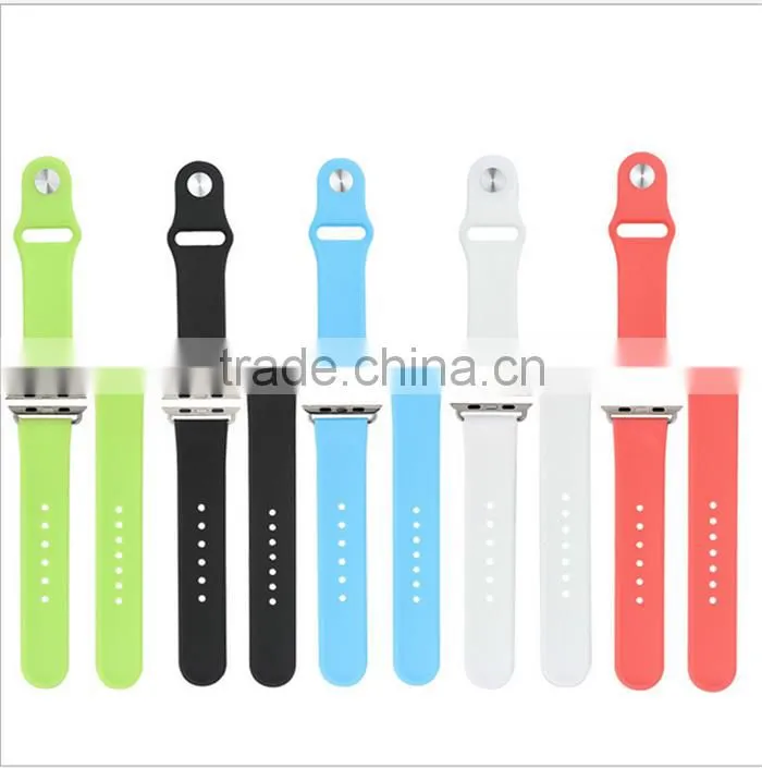 2016 hot selling 3pcs silicone watch band for apple watch,original cheap silicon watch strap for apple watch band strap