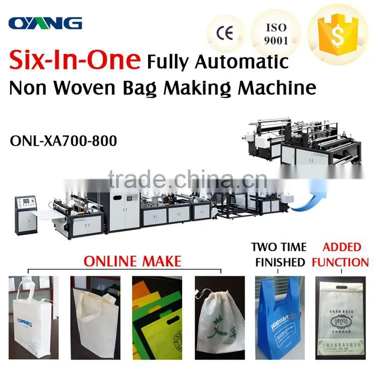 Quality assurance Fully Automatic 7600X1920X1900mm customized fully automatic non woven bag making machine