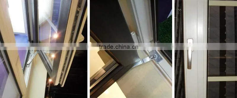 thermal break heat insulation aluminum double glazed white color window
