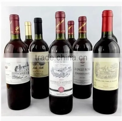 750ml brown red wine glass bottle with cork