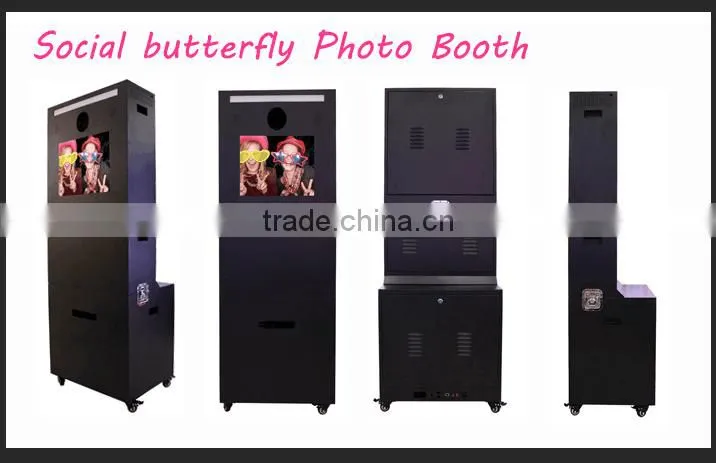 Factory professinal cheap 19" LCD touch screen photobooth party wedding kiosk portable photo book printing machine prices