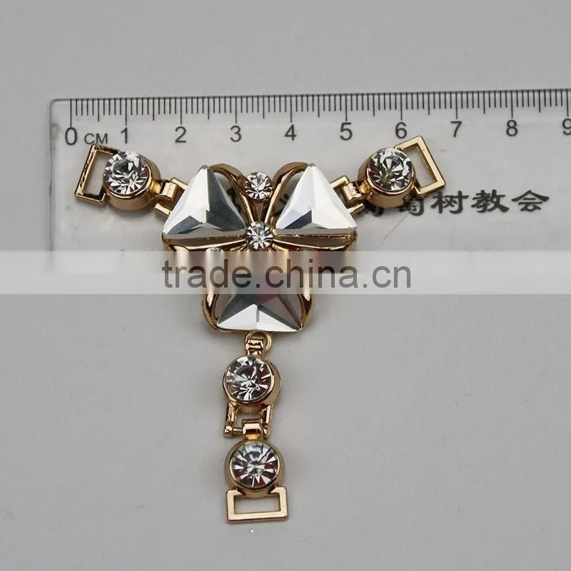 Fashion peacock sandal clip crystal for lady