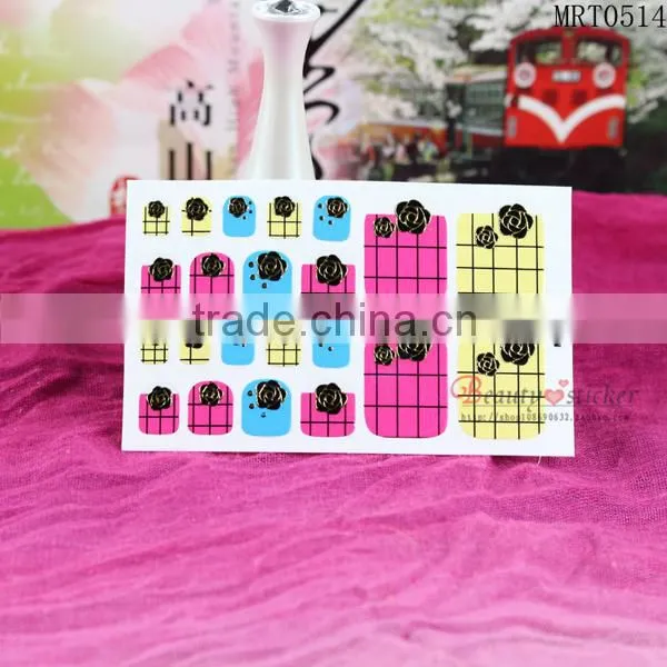 Beauty Sticker GMP wholesale water transfer nail art stickers for toe nail stickers