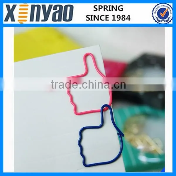 hight quality promotional gifts custom logo metal hand thumb shape paper clips