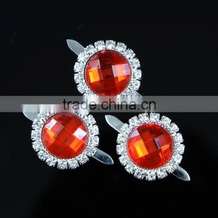 Cheap Sale Flat Back Round Rhinestone Button Wholesale 2308B08