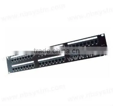 48 port UTP Cat5e Cat6 Patch Panel 19" 2U, Krone & Dual IDC