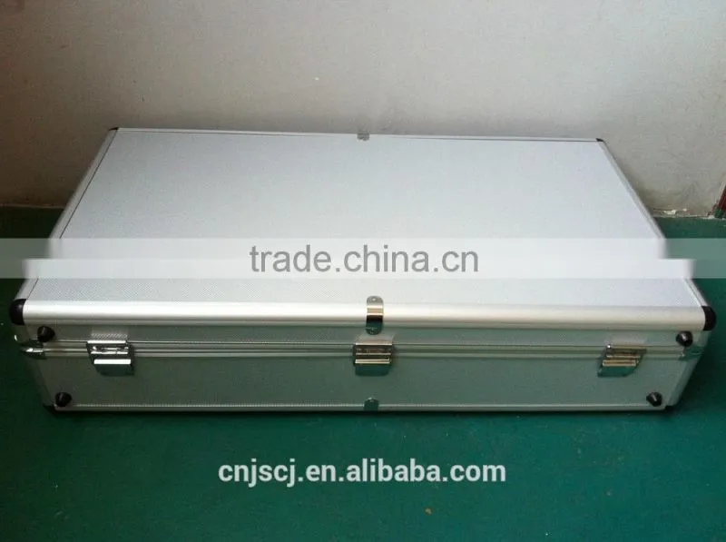 Hot Sale Silver ABS tool case,permanent protection ABS aluminum tool carrying case with lock