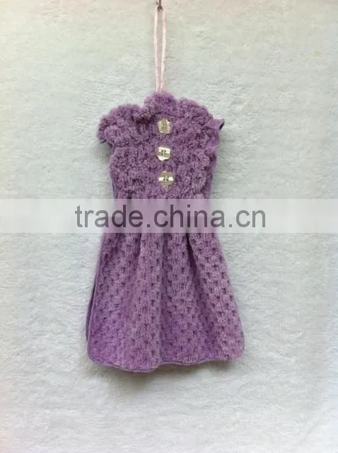Blue Honeycomb Fabric Patent Lovely Hanging Hand Towel