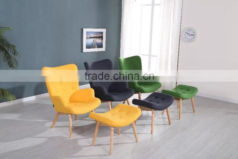Elegant chair with E-01 E-01B fashion stool