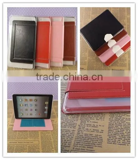 TPU Universal Genuine stand Leather case for ipad air 2 hot sale in 2015