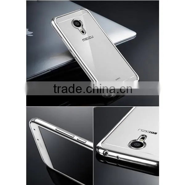 C&T Soft Flexible Ultra Thin Gel TPU Transparent Back Plating Bumper Case Cover for Meizu Pro 5