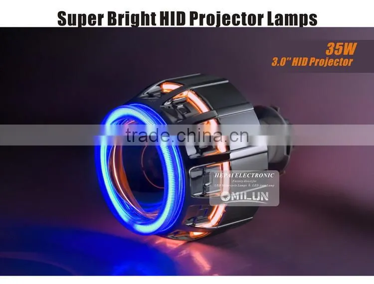 BI-Xenon projector lens with CCFL Double ring Angel
