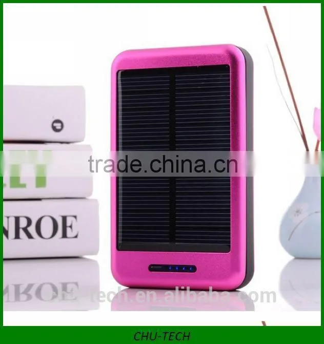 Dual USB output 10000mah solar charger for iphone ipad PSP samsung