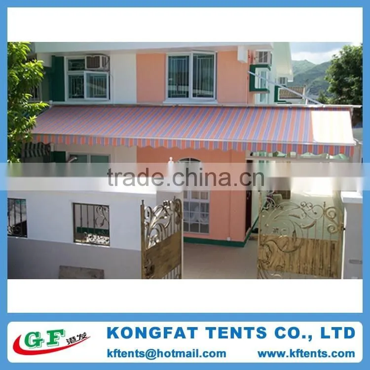 Commercial manual aluminum retractable awning for sale