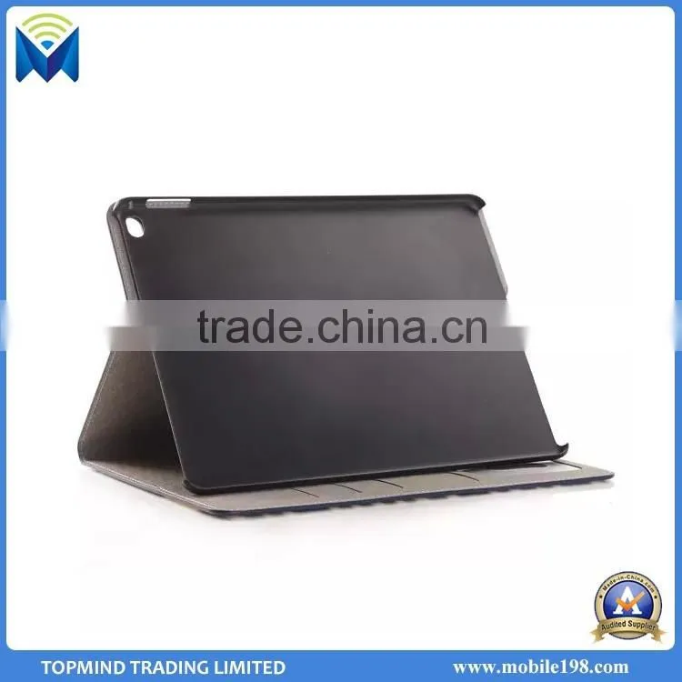 Wholesale Price Stripe Pattern Leather Flip Case Cover with Card Slot for iPad Air 2