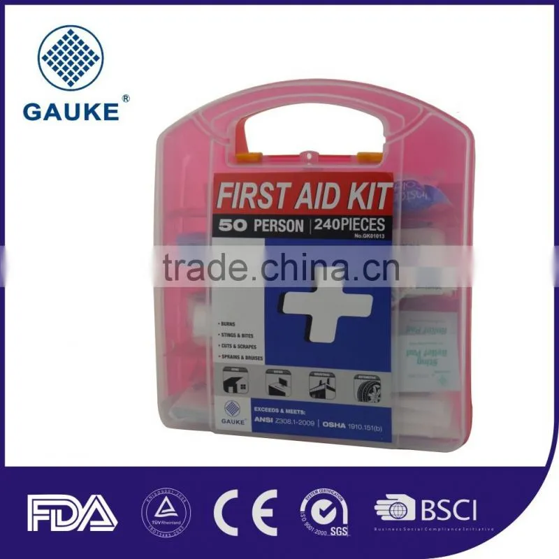China supplier Hubei Wuhan first aid kit recommended contents