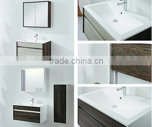 Bathroom furniture unit solid wood wall mounted big size vanity cabinet