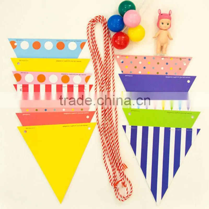 custom printing triangle flag bunting design